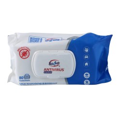 Влажные салфетки SILK SOFT ANTIVIRUS  80PC (077733) 