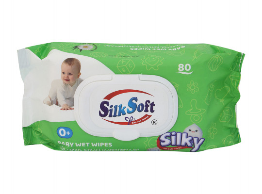 Wet wipe SILK SOFT FOR BABY SILKY 80PC (012119) 