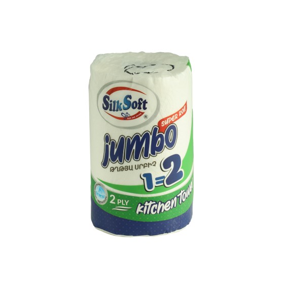 Бумажное полотенце SILK SOFT KITCHEN PAPER TOWEL JAMBO 2 LAYER 1PC 30M (227500) 