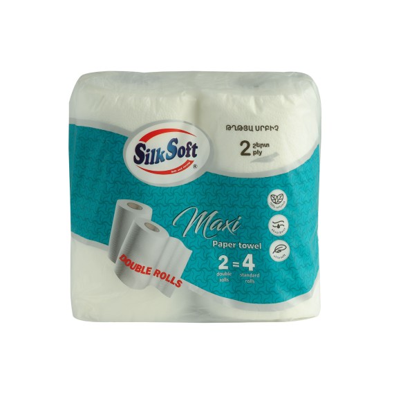 Paper towel SILK SOFT KITCHEN PAPER TOWEL MAXI 2 LAYER 2PC 30M (014083) 