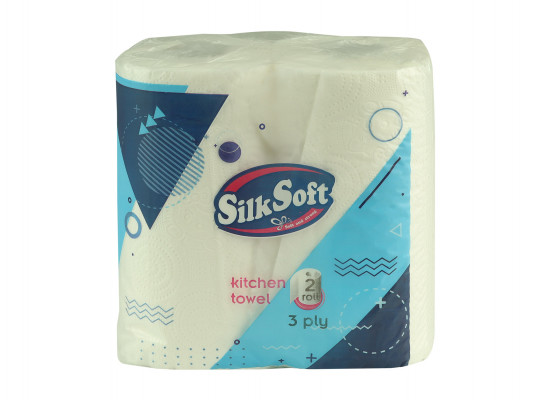 Бумажное полотенце SILK SOFT KITCHEN PAPER TOWEL PREMIUM 3 LAYER 2PC (370438) 