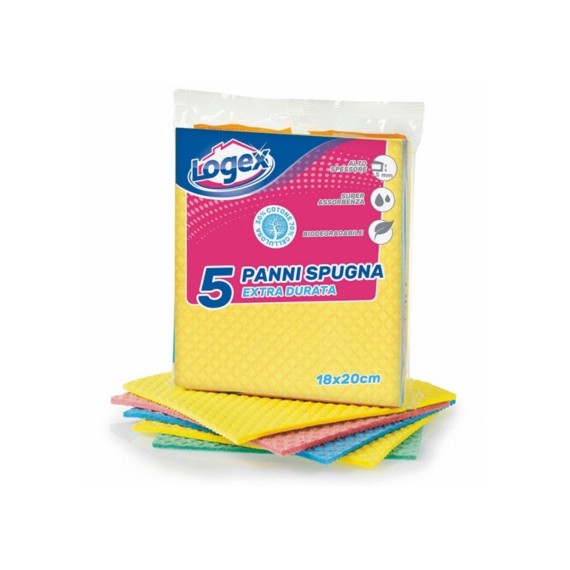 Մաքրող կտոր LOGEX SPONGE RAG 5PC 18x20CM 91N (501069) 