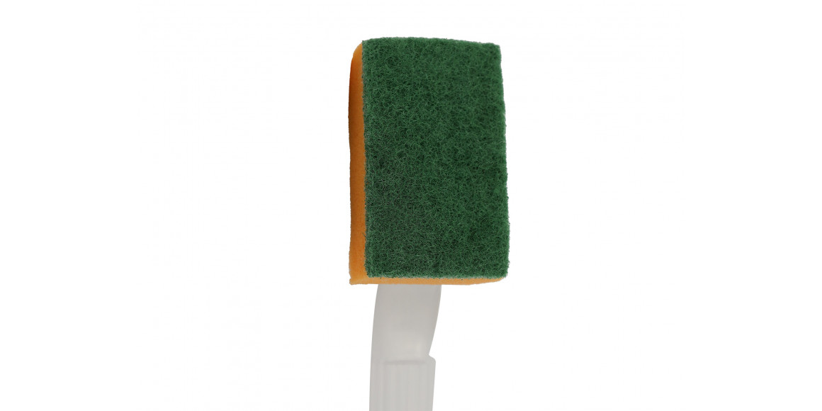 Խոհանոցի սպունգ եվ քերիչ SANEL SPONGE WITH HANDLE ORANGE (046091)