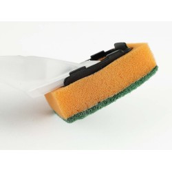Խոհանոցի սպունգ եվ քերիչ SANEL SPONGE WITH HANDLE ORANGE (046091)