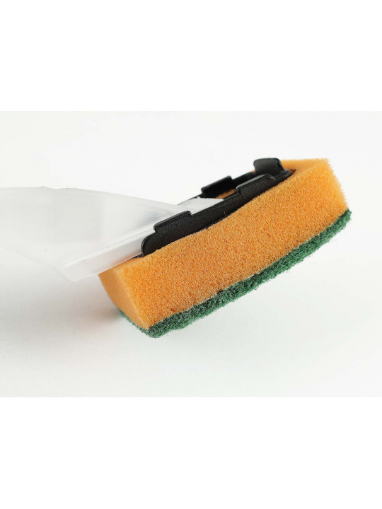 Кухонная губка  и скребок SANEL SPONGE WITH HANDLE ORANGE (046091)