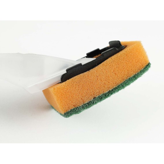 Խոհանոցի սպունգ եվ քերիչ SANEL SPONGE WITH HANDLE ORANGE (046091)