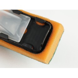Խոհանոցի սպունգ եվ քերիչ SANEL SPONGE WITH HANDLE ORANGE (046091)