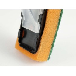 Խոհանոցի սպունգ եվ քերիչ SANEL SPONGE WITH HANDLE ORANGE (046091)