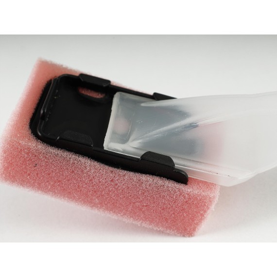 Kitchen sponge and scourer SANEL SPONGE WITH HANDLE PINK (046114)