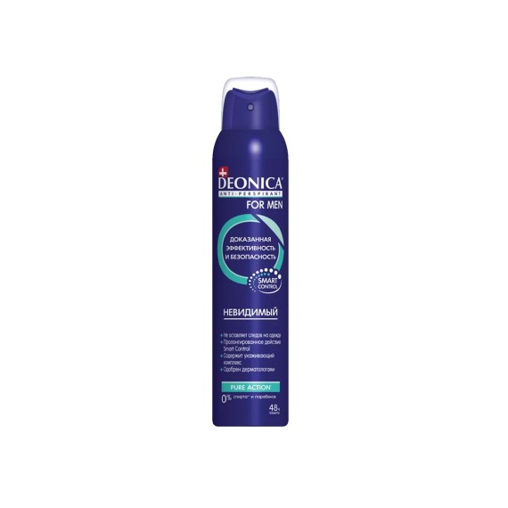 Դեզոդորանտ DEONICA SPRAY INVISIBLE FOR MEN 200ML (033391) 