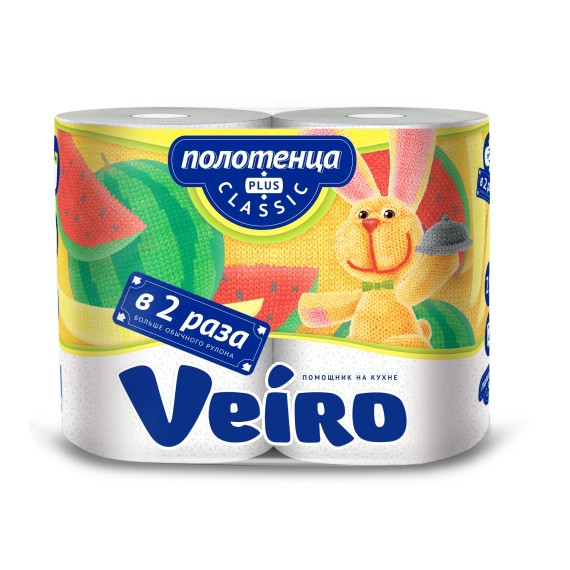 Бумажное полотенце VEIRO KITCHEN TOWEL CLASSIC PLUSE 2PL 2PC 6P22 (793712) 