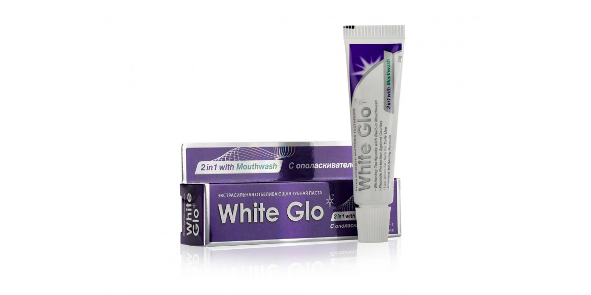 Oral care WHITE GLO TOOTH PASTE WHITENING 2in1 WITH MOUTHWASH (000769) 