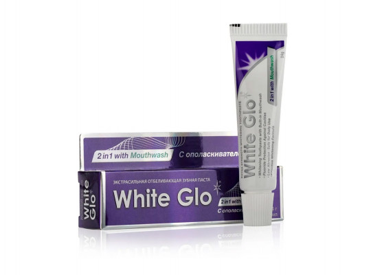 Уход за полостью рта WHITE GLO TOOTH PASTE WHITENING 2in1 WITH MOUTHWASH (000769) 