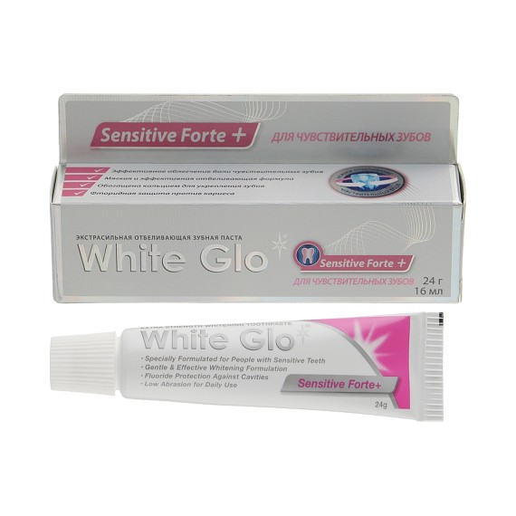 Oral care WHITE GLO TOOTH PASTE WHITENING SENSITIVE FORTE PLUSE 24ML (000776) 