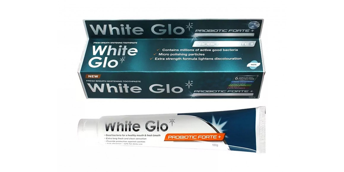 Oral care WHITE GLO TOOTH PASTE WHITENING WITH PROBIOTICS 100ML (001773) 