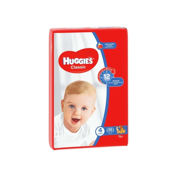 Подгузник HUGGIES CLASSICE MEGA N4 (7-18KG) 68PC (543154) 