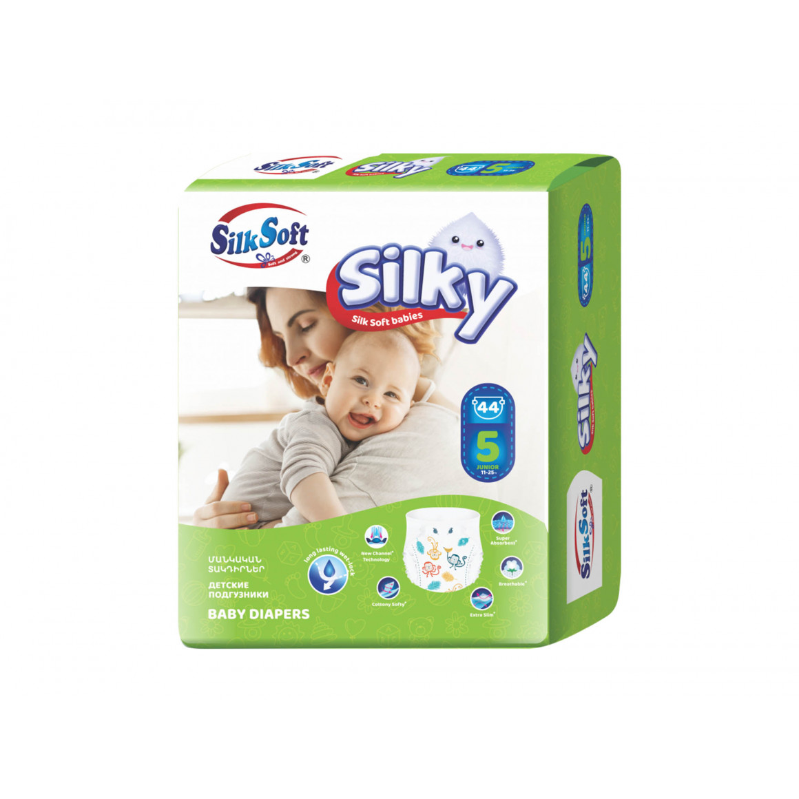 Տակդիր SILK SOFT JUNIOR N5 (11-25KG) 44PC (010344) 