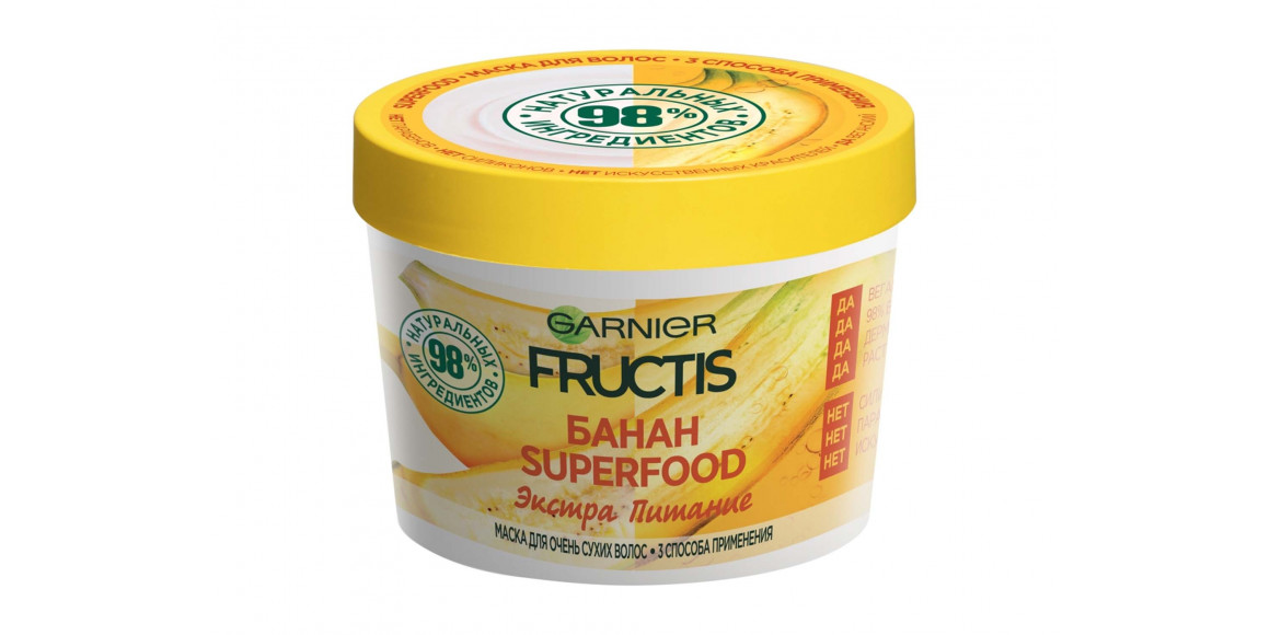 Hair care FRUCTIS MASK SUPERFOOD EXTRA NOURISHES/BANAN 390ML P51143 (136037) 