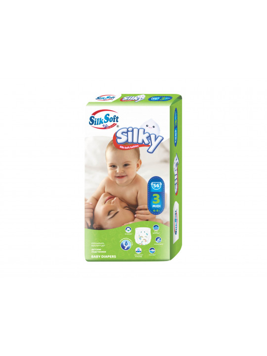 Diaper SILK SOFT MIDI N3 (4-9KG) 56PC (010320) 