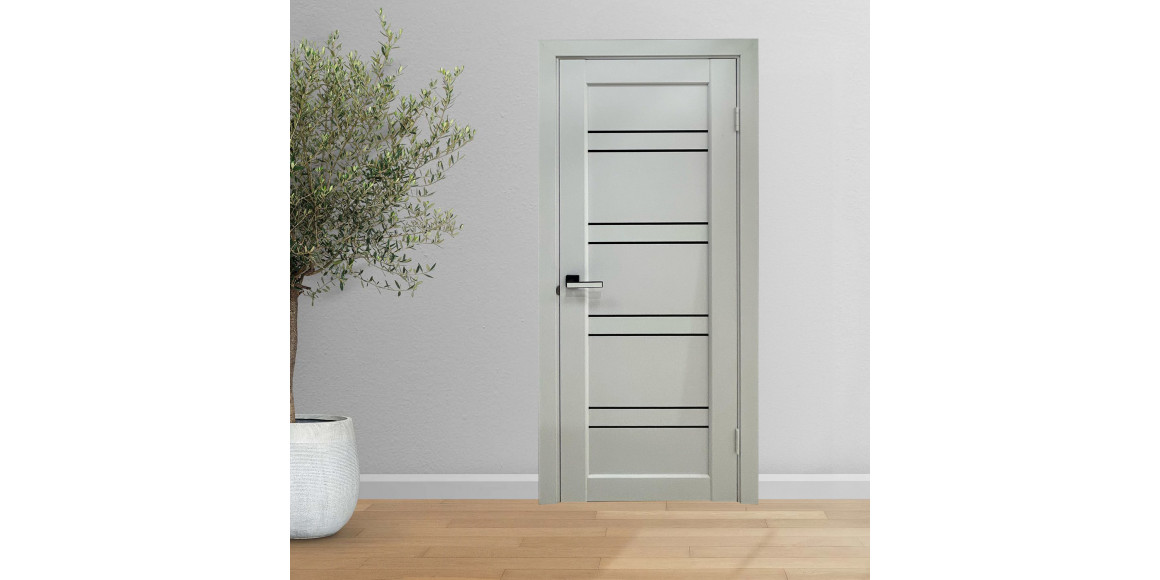Room doors VDK ЭКО DELUXE 304 ЧЕРНОЕ СТЕКЛО ЛАКОБЕЛЬ ПЕРЛАМУТР СВЕТЛЫЙ (3) 