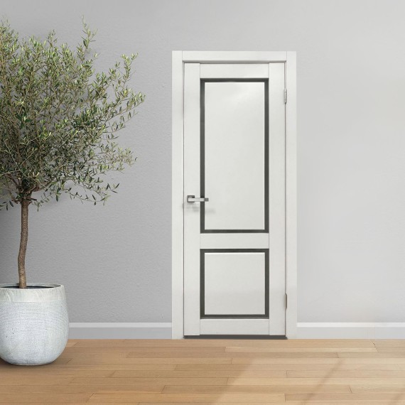Room doors INDOORS F-1 САТИНАТ WHITE CRYSTAL 80*200 (врезка под замок) (KA-00005736)