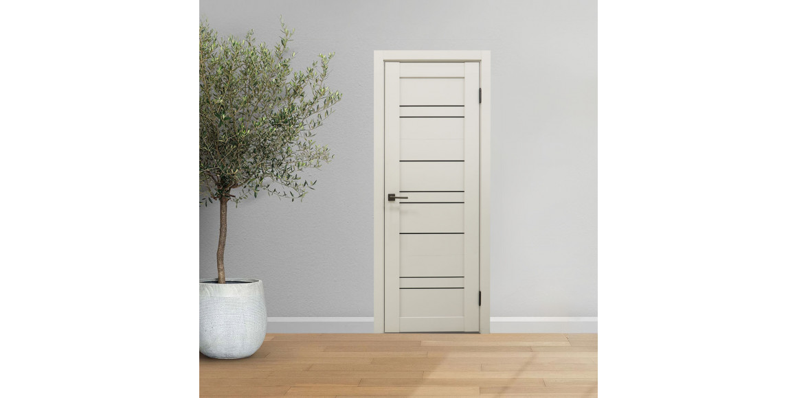 Room doors INDOORS GRACE 312 ЧЕРНОЕ СТЕКЛО ЛАКОБЕЛЬ GREEN WOOD КАПУЧИНО СОФТ (3) 