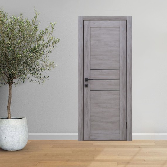 Միջսենյակային դռներ INDOORS GRACE 203 САТИНАТ ДУБ ДЫМЧАТЫЙ 70*200 (врезка под замок) (KA-00005703)