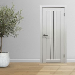 Room doors INDOORS GRACE 401 САТИНАТ ЭМАЛИТ БЕЛЫЙ 70*200 (врезка под замок) (KA-00005711)