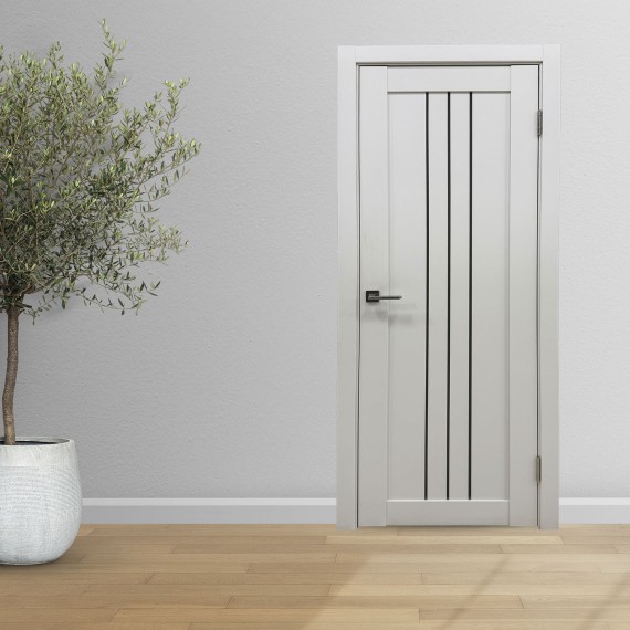 Room doors INDOORS GRACE 401 САТИНАТ ЭМАЛИТ БЕЛЫЙ 70*200 (врезка под замок) (KA-00005711)