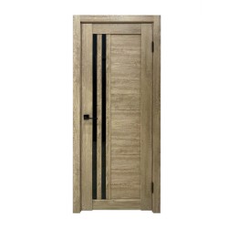 Межкомнатные двери INDOORS GRACE 402 ЧЕРНОЕ СТЕКЛО ЛАКОБЕЛЬ САНТОРИНИ 90*200 (врезка под замок) (KA-00006657)