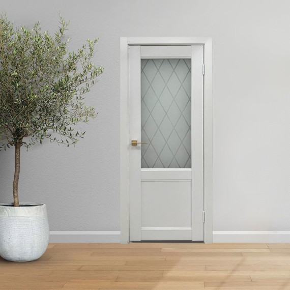Межкомнатные двери INDOORS GRACE CLASSIC 702 GREEN WOOD БЕЛЫЙ СОФТ ДО 60*200 (врезка под замок) (KA-00006659)