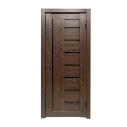 Room doors INDOORS GRACEFUL 501 ЧЕРНОЕ СТЕКЛО ЛАКОБЕЛЬ ФИЛАДЕЛЬФИЯ КОНЬЯК 60*200 (врезка под замок) (KA-00005714)