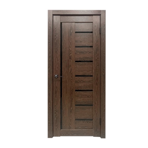 Room doors INDOORS GRACEFUL 501 ЧЕРНОЕ СТЕКЛО ЛАКОБЕЛЬ ФИЛАДЕЛЬФИЯ КОНЬЯК 60*200 (врезка под замок) (KA-00005714)