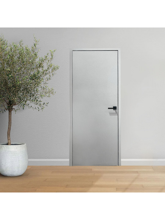 Room doors ESTET IFL9 58 мм, ДГ 700, 2300, ГРУНТ, ЛЕВОЕ, КП, КРОМКА ЧЕРНАЯ С ВРЕЗКОЙ, ИСПОЛНЕНИЕ 6М AGB 2.0 