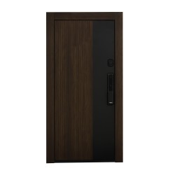 Entrance doors ESTET PRESTIGE 6 MUSTANG B 2050, 960  ЧЕРНЫЙ КВАРЦ / ЯСЕНЬ АМЕРИКАНО  L 