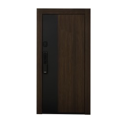 Entrance doors ESTET PRESTIGE 6 MUSTANG B 2050, 960  ЧЕРНЫЙ КВАРЦ / ЯСЕНЬ АМЕРИКАНО  R 