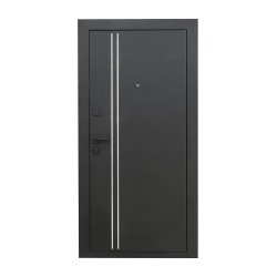 Entrance doors ESTET PRESTIGE 7 МЕТАЛЛ/1,1 ЧЕРНЫЙ  МУАР R (панель p1 10мм) 