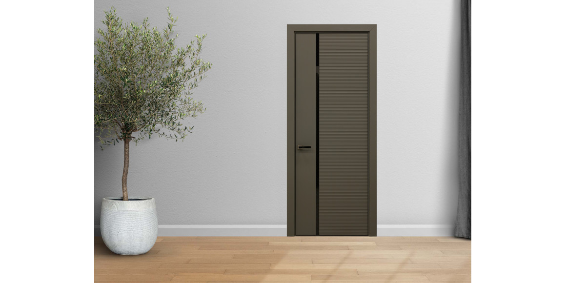 Room doors YUKKA ПЛАТИНУМ 26  ДО(3)ДАРК ГРЕЙ СОФТ ЧЕРНЫЙ молдинг лакобель 