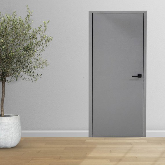 Room doors ESTET IFL In9 58 мм, ДГ 800, 2000, ГРУНТ, ЛЕВОЕ, КП, КРОМКА ЧЕРНАЯ С ВРЕЗКОЙ, ИСПОЛНЕНИЕ 1М AGB 2.2 
