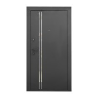 Входные двери ESTET PRESTIGE 7 МЕТАЛЛ/15,15 ШАГРЕНЬ ГРАФИТ (панель екзотика 10Е/10мм) R 