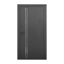 Entrance doors ESTET PRESTIGE 7 МЕТАЛЛ/15,15 ШАГРЕНЬ ГРАФИТ (панель екзотика 10Е/10мм) R 
