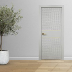Межкомнатные двери YUKKA П-27/ДГ-80 КОМПЛЕКТ N3 БЕЛЫЙ ПРОФИЛЬ С 4 СТОРОН/ БЕЛЫЙ САТИН 