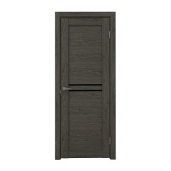 Room doors VDK ЭКО 25 80*200 экодуб серый ЧЕРНОЕ СТЕКЛО ЛАКОБЕЛЬ 