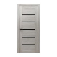 Room doors VDK ЭКО ФРЕЙМ 3 70*200 ЧЕРНОЕ СТЕКЛО ЛАКОБЕЛЬ ГРАФ БЕЛЫЙ 