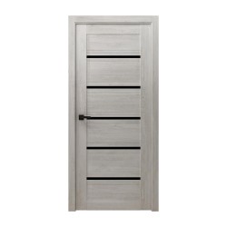 Room doors VDK ЭКО ФРЕЙМ 3 90*200 ЧЕРНОЕ СТЕКЛО ЛАКОБЕЛЬ ГРАФ БЕЛЫЙ 