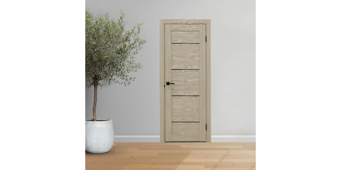Room doors VDK ЭКО 204 дуб (3) ЧЕРНОЕ СТЕКЛО ЛАКОБЕЛЬ БЕЛЕНЫЙ 