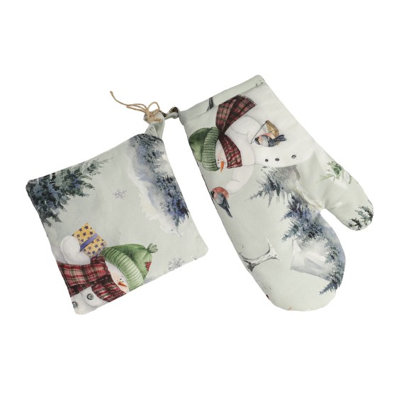 Кухонные прихватки VETEXUS VDS DUCK 2PC HOLDER & GLOVE SNOWMAN (214640) 