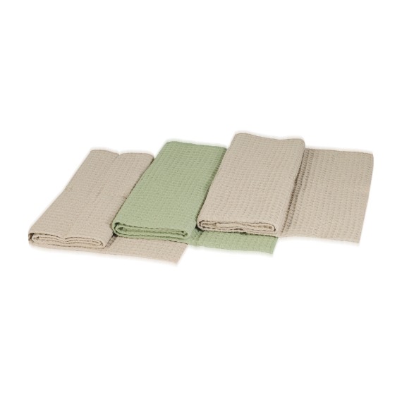 Набор кухонных полотенец VETEXUS VDS 200GSM 3PC BEIGE WITH OLIVE 50X70 (917962) 