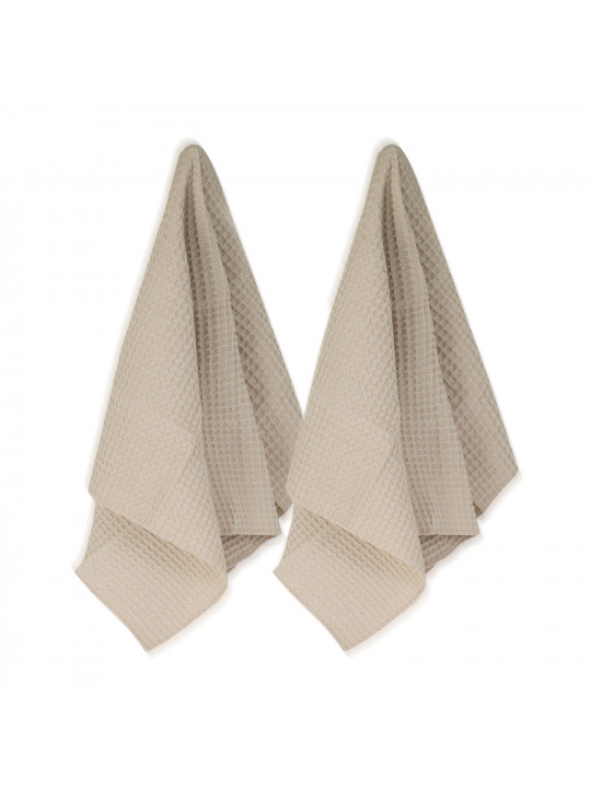 Kitchen towel set VETEXUS VDS 200GSM 3PC BEIGE WITH DUSTY PINK 50X70 (908977) 