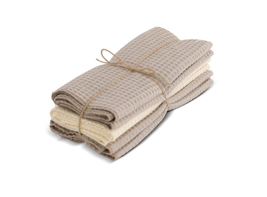 Խոհանոցային սրբիչների հացաքածու VETEXUS VDS 200GSM 3PC BEIGE WITH MILK 50X70 (070093) 